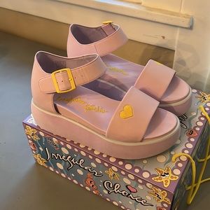 Irregular Choice Pastel Pastilles lavender platform sandals